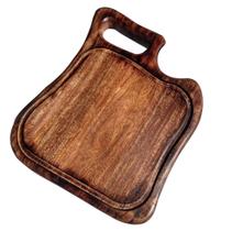 Tabua para corte e servir churrasco e alimentos de madeira rustica