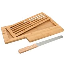 Tábua Para Pães Migalheira Com Faca Em Bambu - Mimo Style