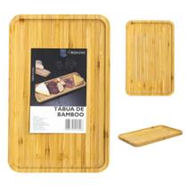 Tabua Para Petisco Em Bambu Linha Istambul 24x14x1,5cm Com borda