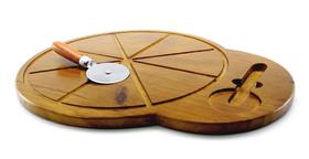 Tábua para Pizza com Cortador Embutido
