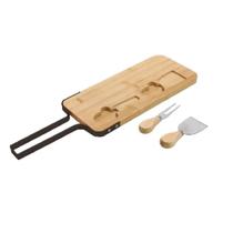 Tábua Para Queijo Kit C/ 3 Peças Bambu Natural - Cromus