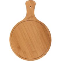 Tábua Para Servir Churrasco Petisco de Bambu Natural Redonda Tábua Para Servir Churrasco Petisco de Bambu Natural Redonda
