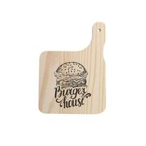 Tábua Para Servir Hambúrguer Burger House 19x28x2cm Pinus Tábua Para Servir Hambúrguer Burger House 19x28x2cm Pinus