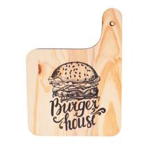 Tábua Para Servir Hambúrguer Xis Em Madeira Pinus Burguer House Para Casa Restaurante Lancheria Hamburgueria 21x28,5cm Tábua Para Servir Hambúrguer Xis Em Madeira Pinus Burguer House Para Casa Restaurante Lancheria Hamburgueria 21x28,5cm