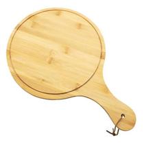 Tábua Para Servir Pizza Aperitivos Frios Queijos Em Bambu