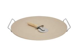 Tabua para servir Pizza em pedra c/ suporte em metal - Hauskraft Tabua para servir Pizza em pedra c/ suporte em metal - Hauskraft
