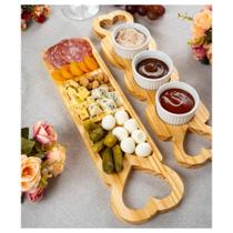 Tábua Petisqueira com Molheira em Porcelana Luxo Tábua Petisqueira com Molheira em Porcelana Luxo