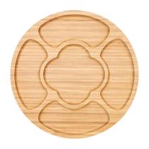 Tábua Petisqueira Ecokitchen Grande 30x30cm Em Bambu 5 Divisões, Mimo Style Tábua Petisqueira Ecokitchen Grande 30x30cm Em Bambu 5 Divisões, Mimo Style