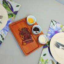 Tabua Petisqueira Madeira Com Molheira 3 Ramequim Servir Lanches Petiscos Aperitivos Tabua Petisqueira Madeira Com Molheira 3 Ramequim Servir Lanches Petiscos Aperitivos