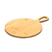 Tábua Petisqueira Redonda para Servir com Cabo 28cm x 20cm x 1cm Bambu - Lyor