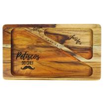 Tábua Petisqueira Teca Aperitivo Queijo Churrasco Cor Marrom Tábua Petisqueira Teca Aperitivo Queijo Churrasco Cor Marrom