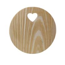 Tábua Pinus Redonda Com Coração G 18x18x1 Tábua Pinus Redonda Com Coração G 18x18x1