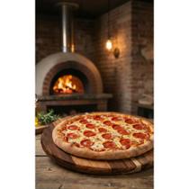 Tábua Pizza Madeira Teca 40cm Servir Churrasco Gourmet