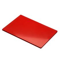 Tábua Placa Corte Profissional Cozinha Lisa 50x30cm Vermelha