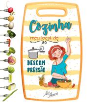 Tabua Plástica De Cozinha Resistente Com Frase Divertida