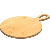 Tábua Redonda Bambu Lyor para Servir com Cabo 28x20x1cm