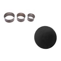 Tabua redonda de ardósia 20cm com com 3 formas redondas Tabua redonda de ardósia 20cm com com 3 formas redondas