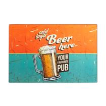Tabua retangular Beer Zone em vidro 30x20cm -Dynasty Tabua retangular Beer Zone em vidro 30x20cm -Dynasty