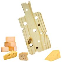 Tábua Rústica em Madeira Pinus Formato Queijo Ideal para Frios, Petiscos e Decoração Criativa