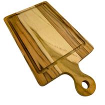 Tábua Teca Pegada Central com Canaleta (20cm x 38cm 1,8cm)