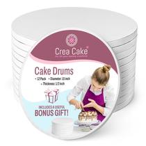 Tábuas de bolo Crea Cake, redondas de 10 polegadas, resistentes, 1/2” de espessura, pacote com 12