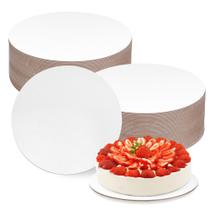 Tábuas de bolo MATUFF, 30 peças brancas, 25,4 cm, base redonda, de qualidade alimentar