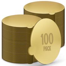 Tábuas de bolo O'CREME Gold Round Mini 10 cm à prova de graxa, 100 unidades