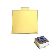 Tábuas de bolo Proshopping Mini Square Gold 9x9cm 100 unidades