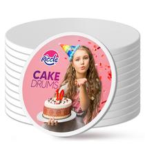 Tábuas de bolo RICCLE Cake Drums, pacote de 20 cm com 12 tambores brancos resistentes