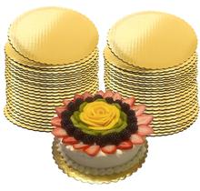 Tábuas de bolo Yyaaloa Golden Round 8 polegadas 50 unidades de papelão