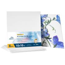Tábuas de lona em aquarela PHOENIX 25x25 cm, pacote com 6 algodão