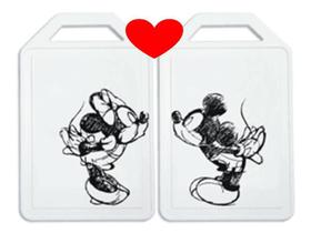 Tábuas para Corte Simonaggio Disney - Mickey e Minnie - 2 Pçs Tábuas para Corte Simonaggio Disney - Mickey e Minnie - 2 Pçs