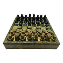 Tabuleiro 2 em 1 Xadrez Damas com Porta Peças 18 cm