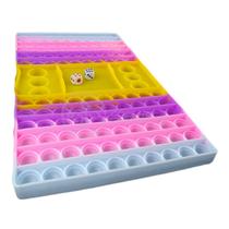 Tabuleiro Big Pop It Chiclete Challenge Fidget Toy Silicone Brinquedo Sensorial - Colorido