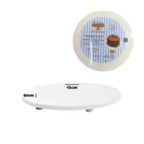 TABULEIRO/CAKE BOARD REDONDO MDF 15CM x 6MM COM PÉ - AVARÉ