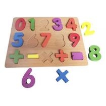 Tabuleiro Com Números Sinais Matemáticos Brinquedo Didático