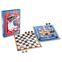 Tabuleiro Damas e Trilhas Plasbrink