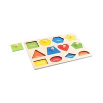 Tabuleiro De Classificação De Cores E Correspondência De Formas Em Madeira Montessori Quebra-Cabeça