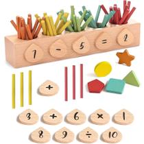 Tabuleiro de contagem de brinquedos matemáticos Montessori para crianças de 3 a 8 anos