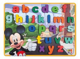 Tabuleiro De Encaixe Alfabeto Mickey Mdf Didático Autista - Vmp Papeis Para Embalagens Ltd
