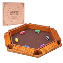 Tabuleiro de madeira de estilo vintage Shut The Box Dice Game BOPIPA