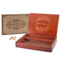 Tabuleiro de madeira Shut The Box Dice Game AMEROUS para crianças e adultos