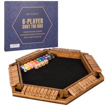 Tabuleiro de madeira Shut The Box Dice Game BIVOMON para 1-6 jogadores
