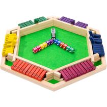 Tabuleiro de madeira Shut The Box Game Fowreny para 2 a 6 jogadores