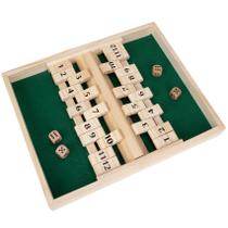 Tabuleiro de madeira Shut The Box Game GOTHINK para mais de 2 jogadores com 4 dados