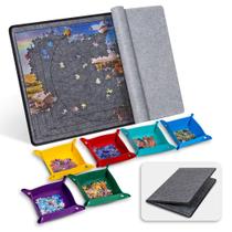 Tabuleiro de quebra-cabeça Becko US Jigsaw com 6 bandejas de classificação e capa de feltro