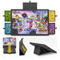 Tabuleiro de quebra-cabeça Tektalk 93x65 cm de feltro com suporte e gavetas
