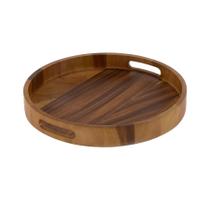 Tabuleiro de servir Kalmar Home Round Acacia Wood 15cm Tabuleiro de servir Kalmar Home Round Acacia Wood 15cm
