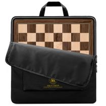 Tabuleiro de xadrez A&A 18.875 Professional Wooden Walnut & Maple Tabuleiro de xadrez A&A 18.875 Professional Wooden Walnut & Maple