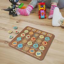 Tabuleiro Didático de Palavras Números e Quantidades em MDF